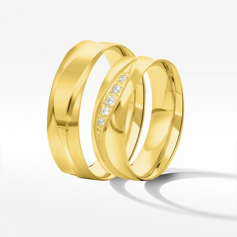 Obrączki ślubne z żółtego złota 6mm