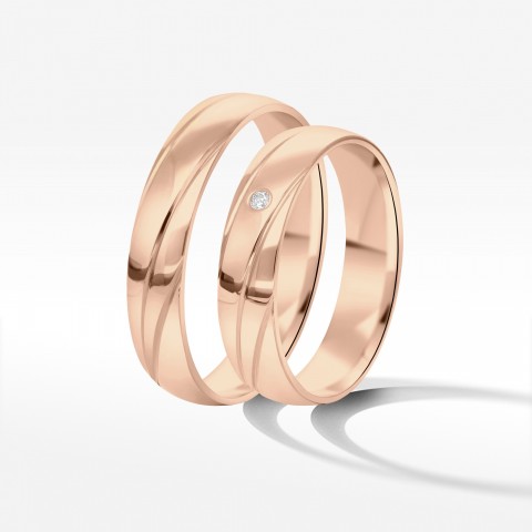 Obrączki ślubne z różowego złota 4.5mm