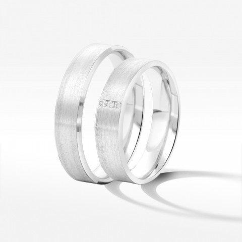 Obrączki ślubne z białego złota 5mm