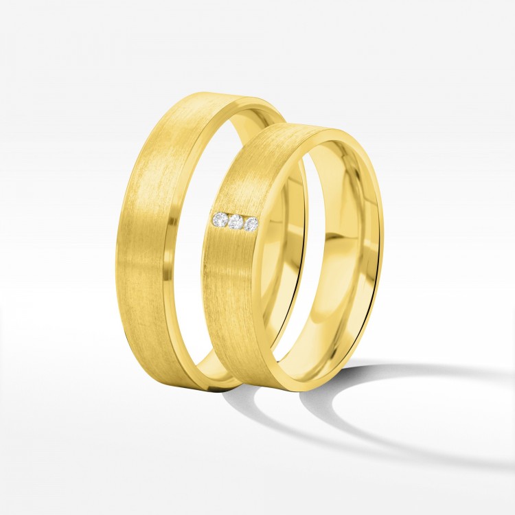 Obrączki ślubne z żółtego złota 5mm