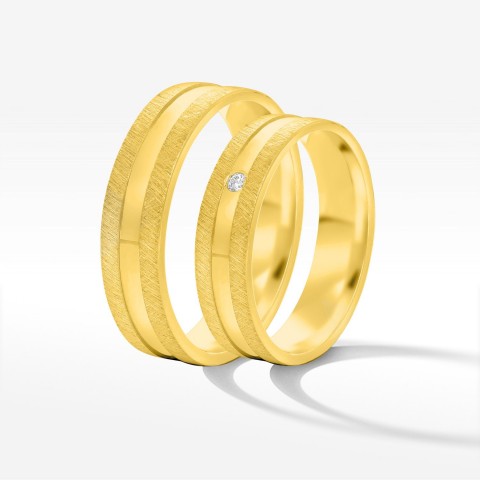 Obrączki ślubne z żółtego złota 5mm