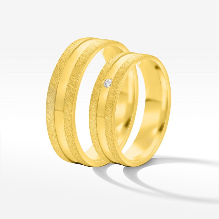 Obrączki ślubne z żółtego złota 5mm