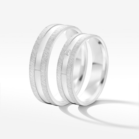 Obrączki ślubne z białego złota 5mm