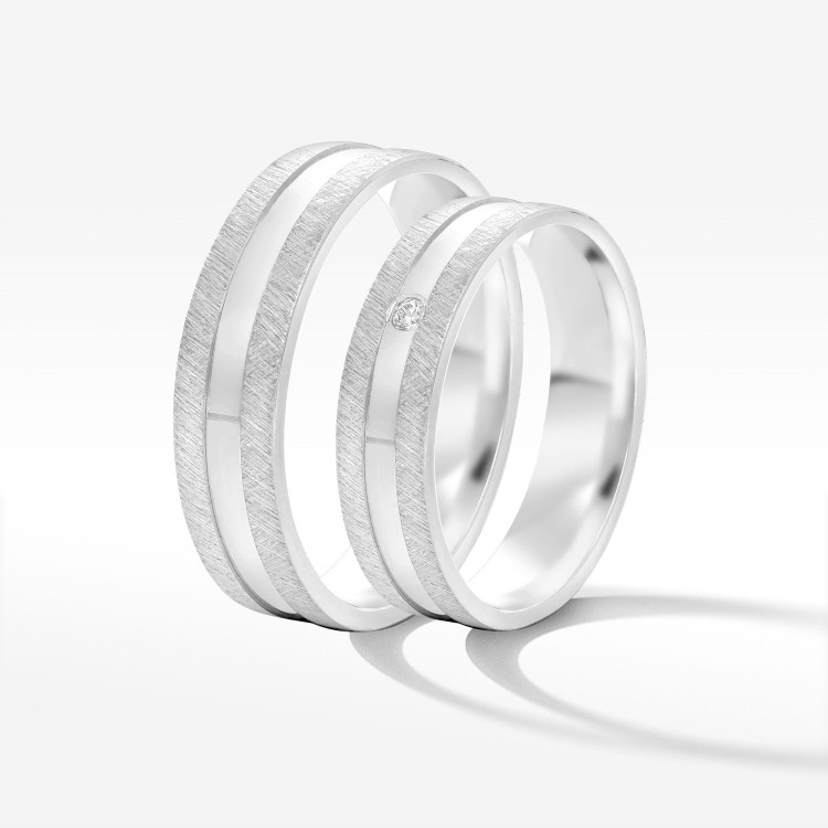 Obrączki ślubne z białego złota 5mm