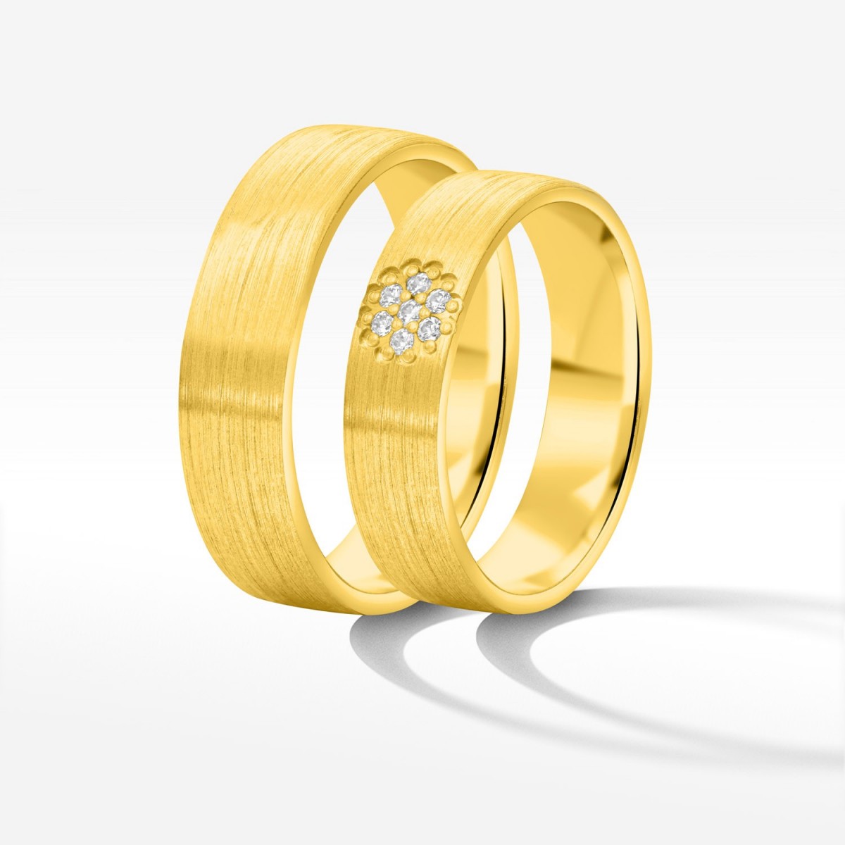 Obrączki ślubne z żółtego złota 5mm półokrągłe