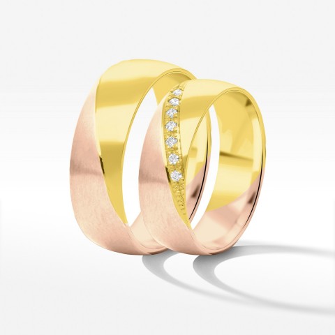 Obrączki ślubne 6mm półokrągłe