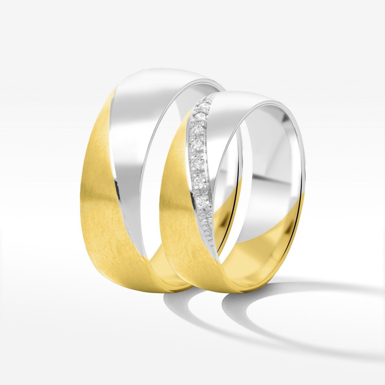 Obrączki ślubne 6mm półokrągłe