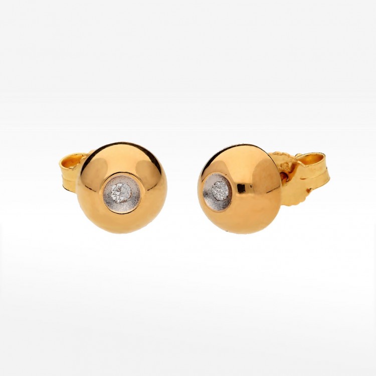 Okrągłe kolczyki ze złota