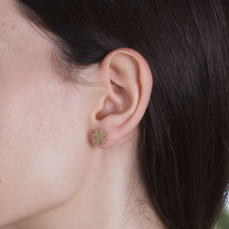 Kolczyki ze złota koniczyna