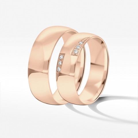 Obrączki ślubne 6mm półokrągłe