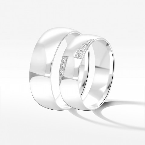 Obrączki ślubne 6mm półokrągłe