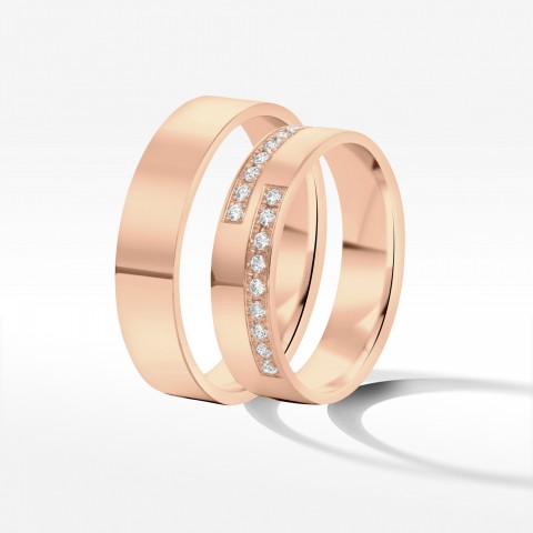 Obrączki ślubne 5mm płaskie