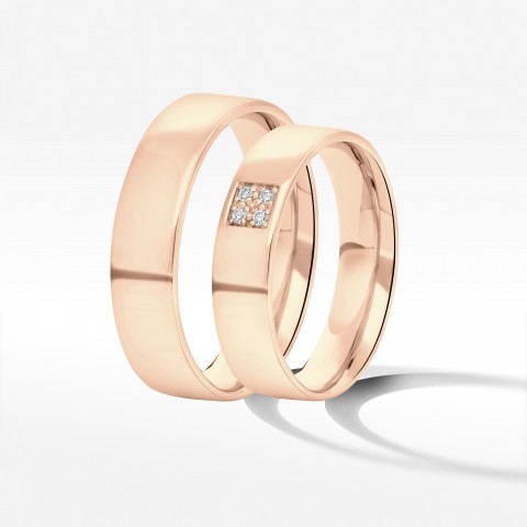 Obrączki ślubne z różowego złota