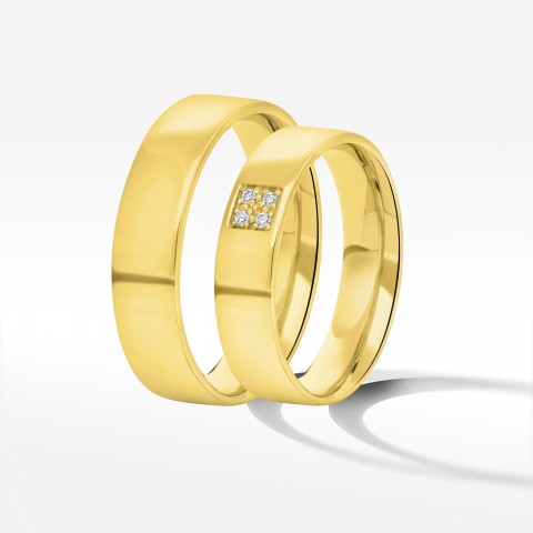 Obrączki ślubne z żółtego złota