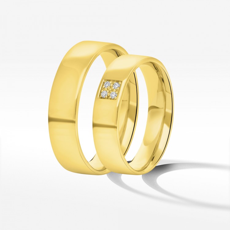 Obrączki ślubne z żółtego złota