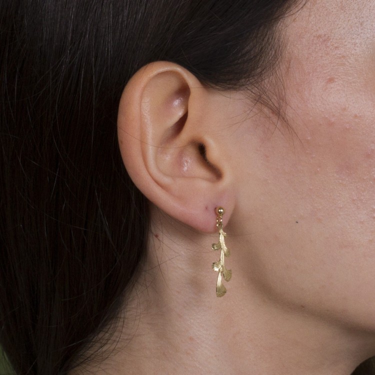 Biżuteria Dall'acqua opływowe złote kolczyki