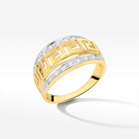 Pierścionek ze złota z greckim wzorem