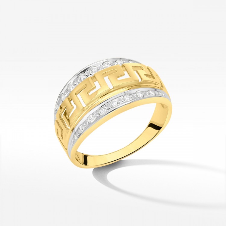 Pierścionek ze złota z greckim wzorem