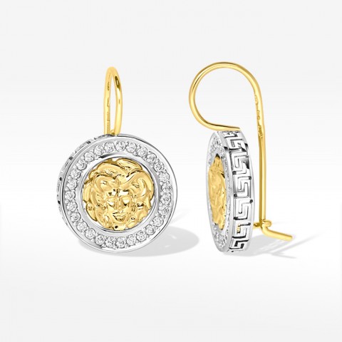 Kolczyki ze złota medusa