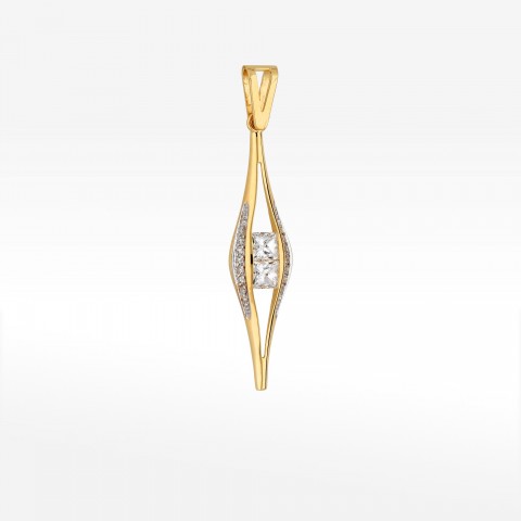 Zawieszka ze złota z cyrkoniami