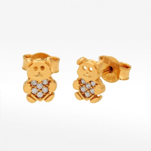 Kolczyki ze złota misie