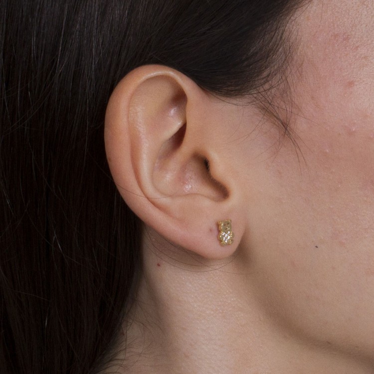 Kolczyki ze złota misie