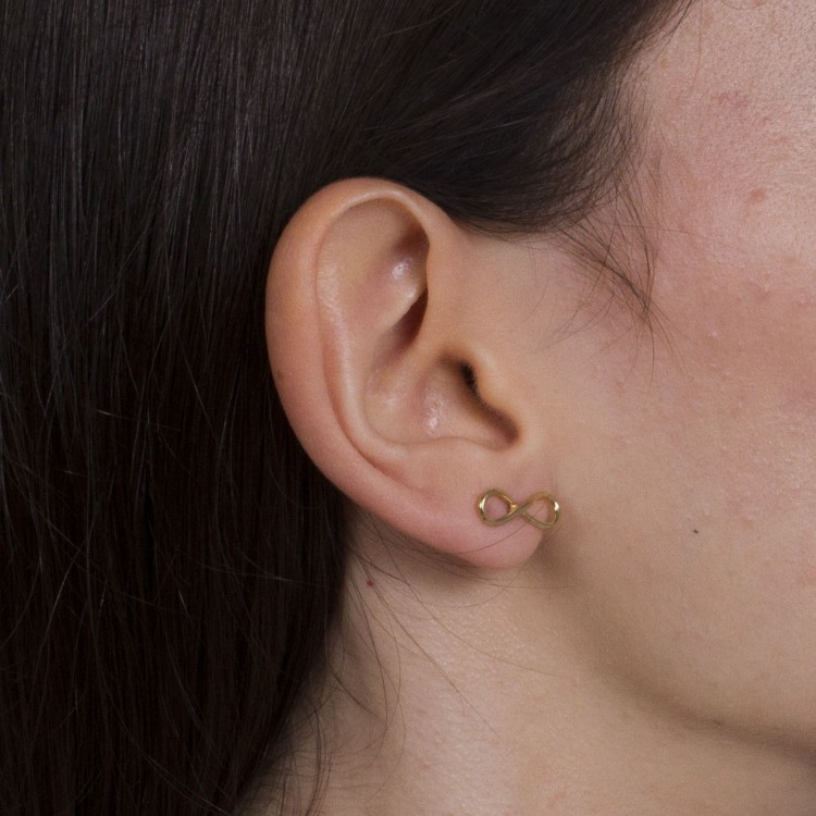 Kolczyki ze złota nieskończoność