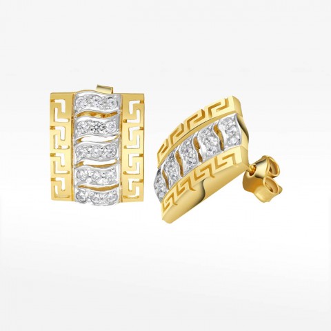 Prestiżowe kolczyki z greckim wzorem