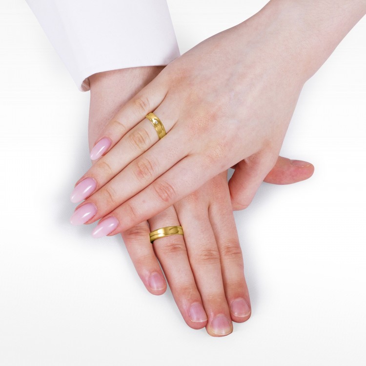 Obrączki ślubne z żółtego złota 5.5mm półokrągłe