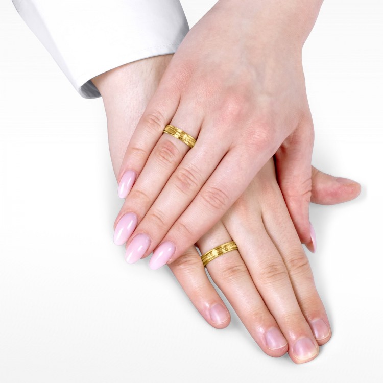 Obrączki ślubne z żółtego złota 5mm półokrągłe