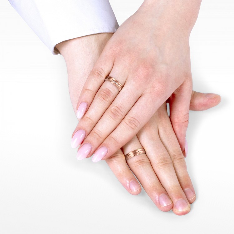 Obrączki ślubne z różowego złota 5mm półokrągłe