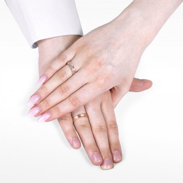 Obrączki ślubne z różowego złota 4.5mm płaskie