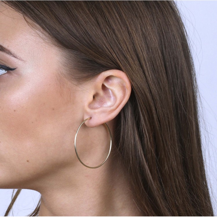 Złote kolczyki 4.6cm koła