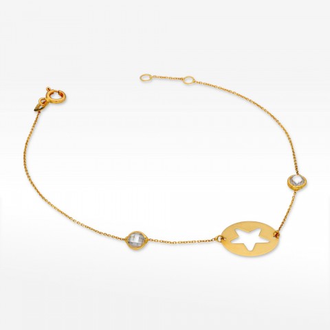 Złota bransoletka gwiazdka