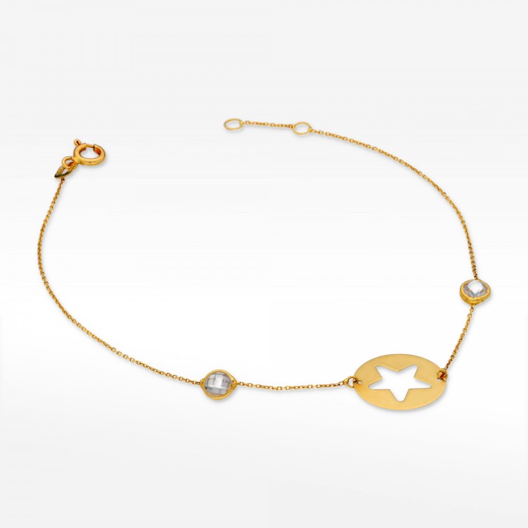 Złota bransoletka gwiazdka