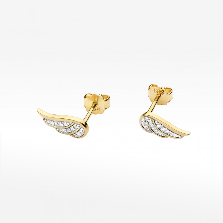 Kolczyki złote z diamentami