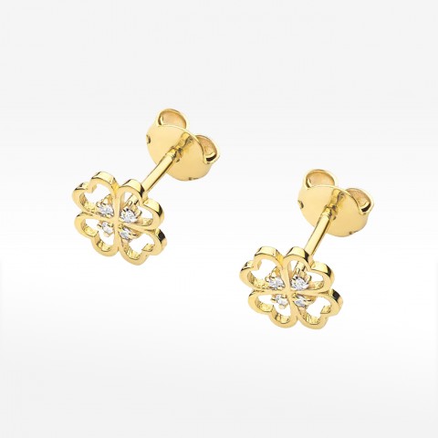 Kolczyki złote z diamentami