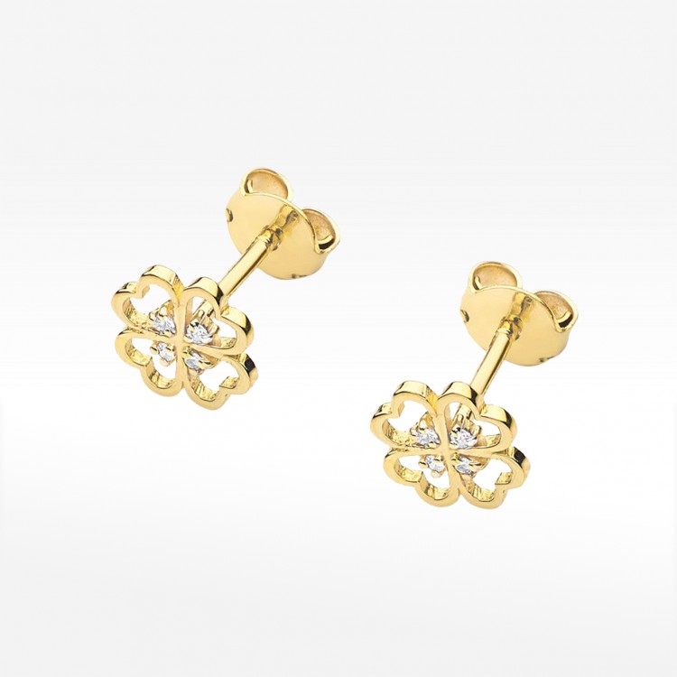 Kolczyki złote z diamentami