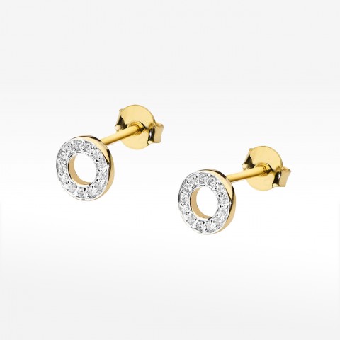 Kolczyki złote z diamentami