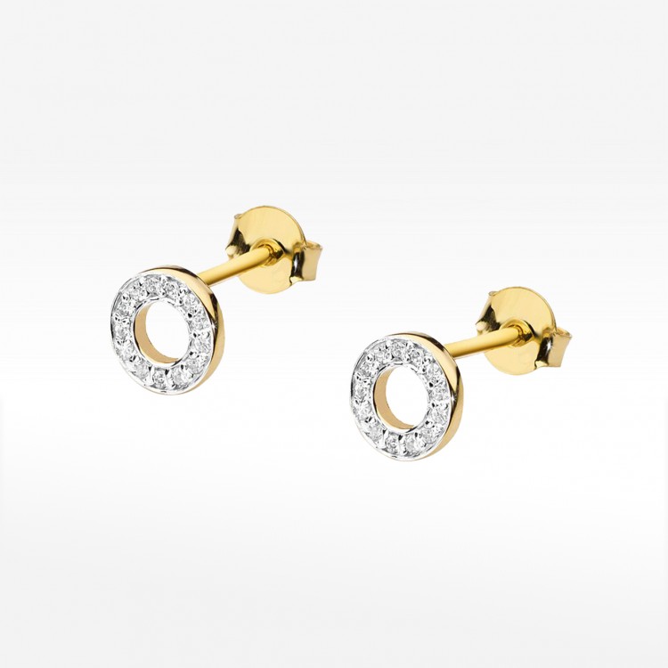 Kolczyki złote z diamentami