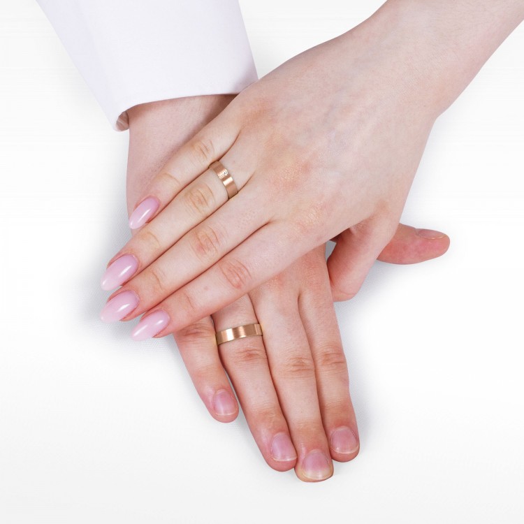 Obrączki ślubne z różówego złota 5mm