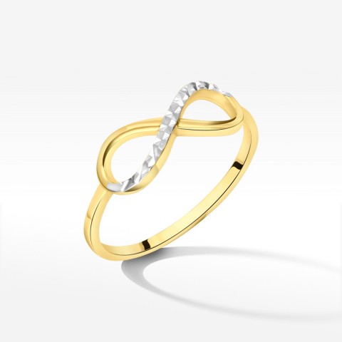 Pierścionek ze złota nieskończoność