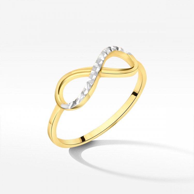 Pierścionek ze złota nieskończoność