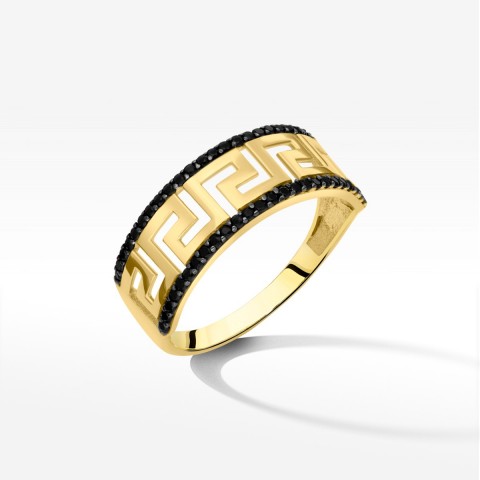 Pierścionek ze złota wzór grecki