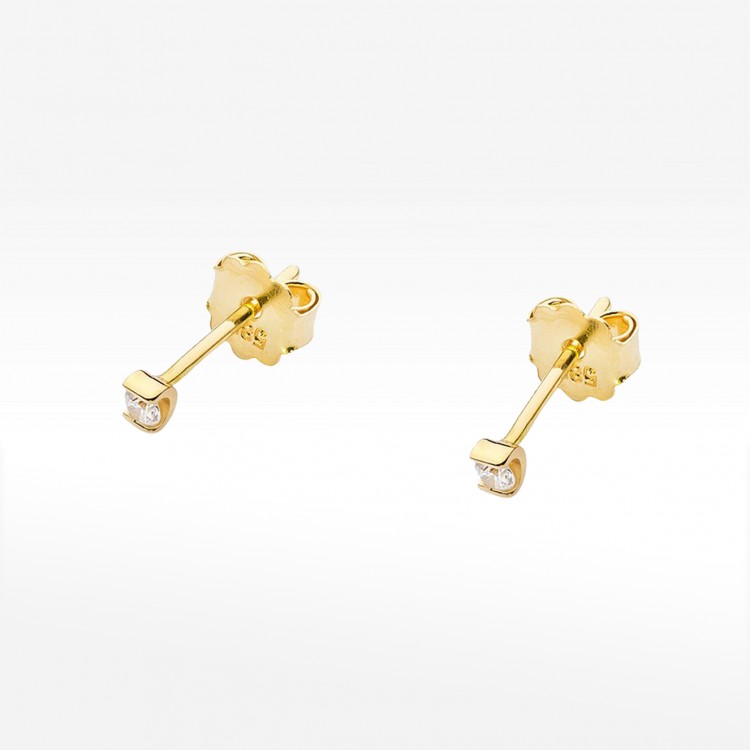 Kolczyki ze złota z diamentami na sztyft