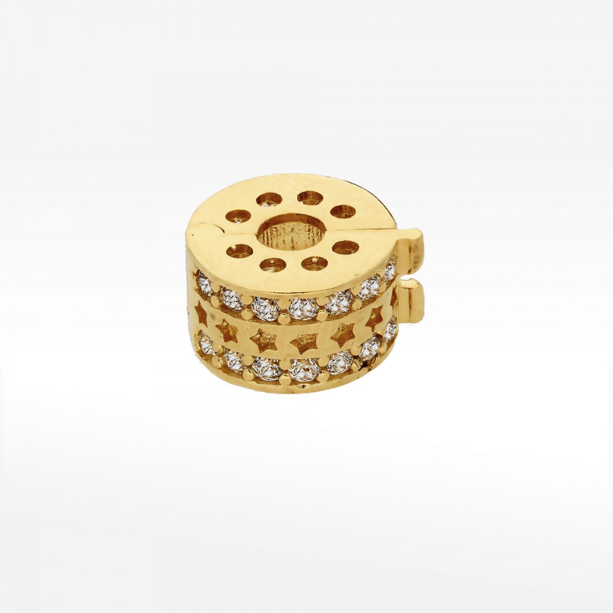 Zawieszka ze złota z białymi cyrkoniami