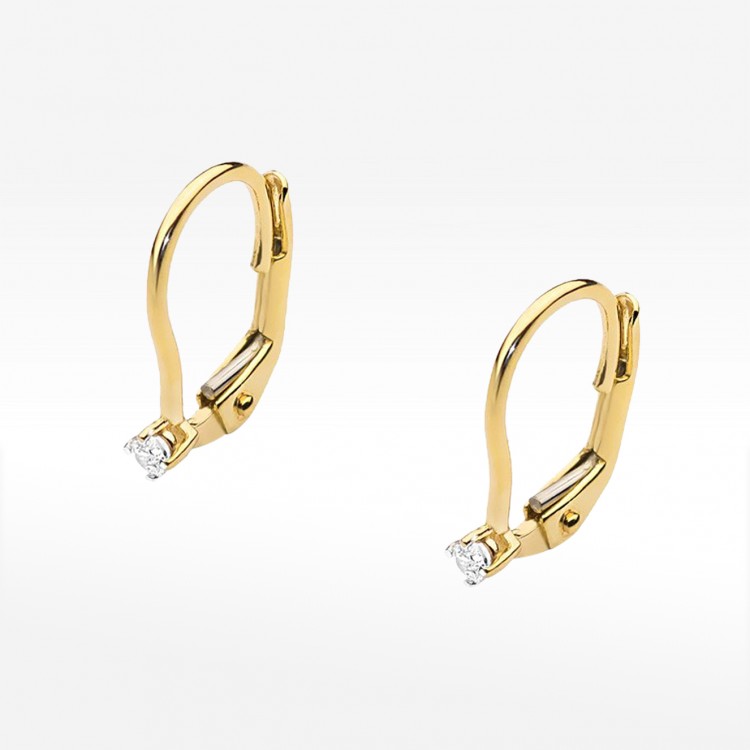 Kolczyki ze złota z diamentami wiszące