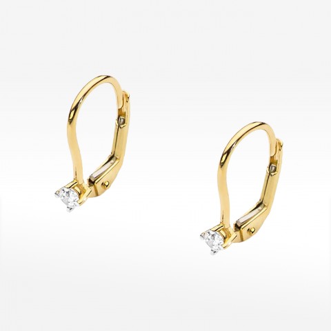 Kolczyki ze złota z diamentami wiszące