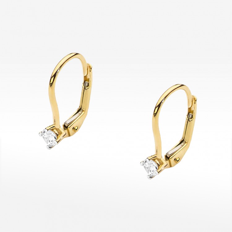 Kolczyki ze złota z diamentami wiszące