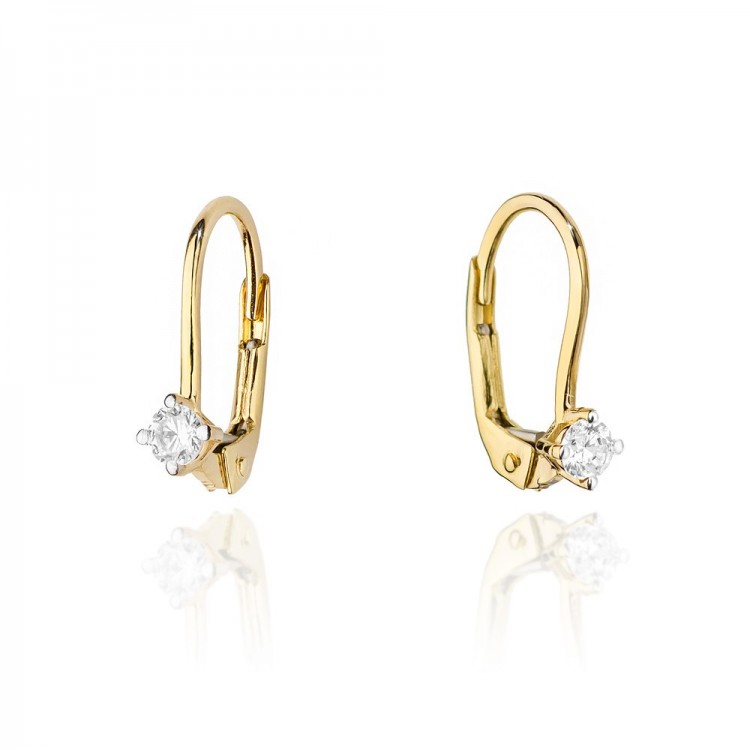 Kolczyki ze złota z diamentami wiszące